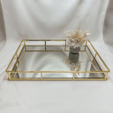 Load image into Gallery viewer, Gold mirror tray