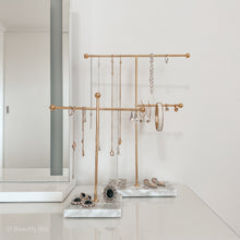 Load image into Gallery viewer, Marble & Gold Jewellery Stand