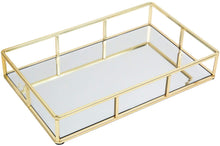 Load image into Gallery viewer, Close up of Gold mirror Tray
