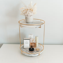 Load image into Gallery viewer, Two tier Marble rotating tray
