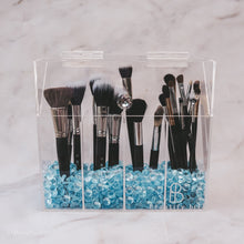 Load image into Gallery viewer, Makeup brush Holder with Blue crystal beads
