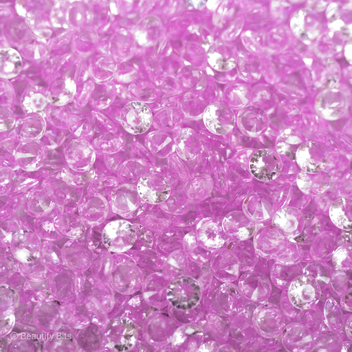 Close up of Pink diamond acrylic beads